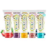 Jack N' Jill, tube dentifrice enfant, sans fluor, pratique pour routine quotidienne.