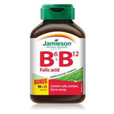 Bouteille Jamieson B6+B12 et acide folique, soutien potentiel au métabolisme d'énergie.