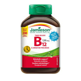 Jamieson Libération Retardée B12 1200 mcg – comprimés et libération progressive pour énergie durable.