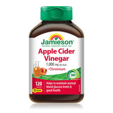 Jamieson Vinaigre de cidre pomme bouteille prête pour une routine alimentaire équilibrée.