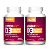 Jarrow Formulas Vitamine D3 2500 UI — bouteille softgels, soutien potentiel à la santé osseuse