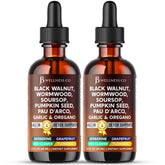JB Wellness Co armoise-noix-noire detox gouttes : soutien digestion et énergie naturelle.