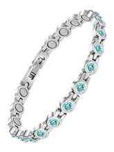 Bracelet magnétique JEROOT en acier inoxydable, hypoallergénique et durable pour un port quotidien.