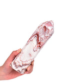 JIC Gem bâton quartz coloré 6 facettes, focalisation d'énergie pour méditation et décoration.
