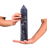 JIC Gem baton sodalite bleu à 6 facettes, idéal pour la méditation et la concentration.