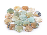 JIC Gem ensemble coeurs amazonite 30mm, parfait pour méditation et énergie positive.