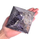 JIC Gem géode sphalérite violette, pyramide, décor et énergie au bureau