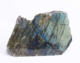 JIC Gem Labradorite pierre verticale d'affichage, décor zen idéal pour le bureau.
