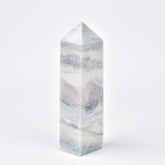 Pointe quartz Celestite Aura bleu JIC Gem pour relaxation et méditation