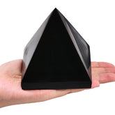 Pyramide obsidienne noire JIC Gem, énergie et décor bureau.