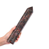 Tour cristal agate rouge brésilien JIC Gem pour équilibre émotionnel et concentration.