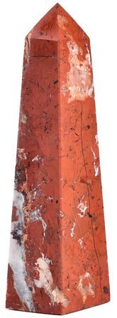 JIC Gem Tour cristal jaspe rouge à quatre facettes, focalisation énergie et concentration