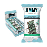 JIMMYBAR barre protéinée Menthe Cookie Crème prête à l'entraînement.