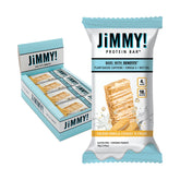 Barre protéinée JiMMYBAR Golden Vanilla Cookies N Cream, 18 g protéines, énergie soutenue