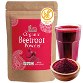 Jiva Organics poudre de betterave bio; format 4,5 lb prête pour smoothies riches.