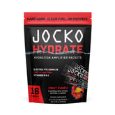 Jocko Fuel Hydrate, pochette saveur fruits prête pour l'entraînement.