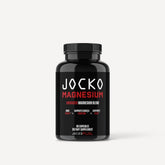 Jocko Fuel Magnésium Complexe visible dans une bouteille, soutien musculaire potentiel.