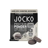 Jocko Fuel Mölk Whey dans l'emballage, prêt à démarrer votre routine protéinée.