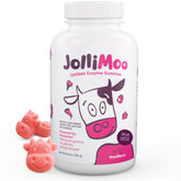 JolliMoo gommes lactase 9000+, texture douce et digestion pratique après produits laitiers.