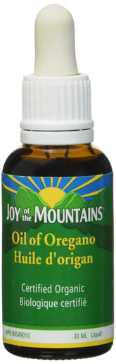 Joy of the Mountains huile d'origan – bouteille pour révèle son arôme intense pour vos plats.