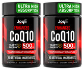 JOYLI Nutrition CoQ10 500mg – bouteille ouverte pour routine énergie quotidienne.