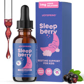 JoySpring mélatonine pour enfants, bouteille avec pipette facilitant le rituel du sommeil.