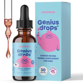 JoySpring Genius Drops pour enfants, bouteille avec compte-gouttes pour une utilisation pratique.