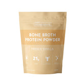 Just Ingredients Bouillon d os proteine vanille, poudre facile a melanger pour un petit-dejeuner soutenu