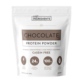 Poudre protéinée chocolat de JUST INGREDIENTS, saveur cacao riche et étiquette claire.