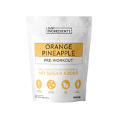 Bouteille Just Ingredients Pré-entraînement Orange Ananas prête pour l'entraînement.