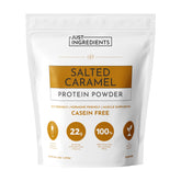Poudre Just Ingredients protéine caramel salé en bouteille, soutien musculaire potentiel et énergie durable.