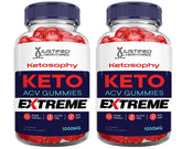 Justified Laboratories Ketosophy bonbons gélifiés, emballage 2 packs, pratique pour routine quotidienne.