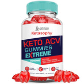 Justified Laboratories Ketosophy Gummies Extreme – bouteille prête à emporter pour une collation keto quotidienne.