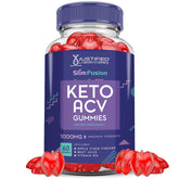 Justified Laboratories Slim Fusion Keto Gummies, bouteille ouverte, collation pratique et savoureuse.