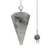 Justinstones pendentif labradorite hexagonal pointe, idéal pour méditation et equilibrage des chakras.