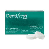 K-NUTRA Dentifresh Mint, tablettes fraîches pour une haleine durable après utilisation.