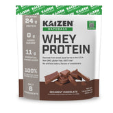 Kaizen Naturals Whey Protéine chocolat poudre: source de 24 g protéines par portion pour soutien musculaire