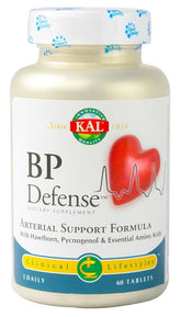 KAL BP Defense – bouteille de comprimés, utilisation quotidienne potentielle pour soutenir la fonction cardiovasculaire.