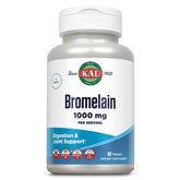 KAL Bromélaïne tablettes 1000 mg, flacon de 90 comprimés, soutien potentiel à la digestion des protéines.