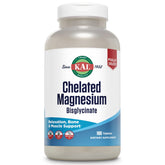 KAL Magnésium Bisglycinate, bouteille et étiquette: soutien à la détente quotidienne.