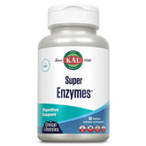 KAL tablettes digestives super enzymes dans boite, soutien digestif pratique.