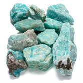 KALIFANO Amazonite brute, 10 pierres, énergie apaisante potentielle pour la méditation.