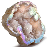 KALIFANO Angel Aura Quartz Geode: géode scintillante pour clarté et concentration