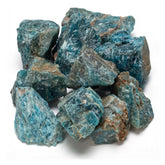 KALIFANO Apatite bleue brute – lot de 10 pierres, brillance naturelle idéale pour lapidage.