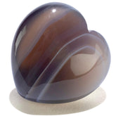 KALIFANO Cœur agate sculpture – détail des bandes pour une atmosphère apaisante.