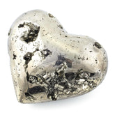 KALIFANO Coeur en pirite brillant, pièce décorative lumineuse et énergétique.