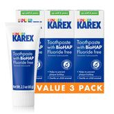KAREX dentifrice enfant Pack3, douceur lors du brossage quotidien.