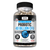 Kay Naturals Probiotiques 40 Milliards sur bouteille, soutien potentiel au microbiote.