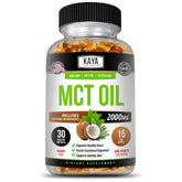 Kaya Naturals MCT Oil, bouteille de 2000 mg pour soutien potentiel d'énergie