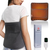Kdti coussin chauffant dos extra-large enveloppe le dos et les lombaires pour chaleur enveloppante.